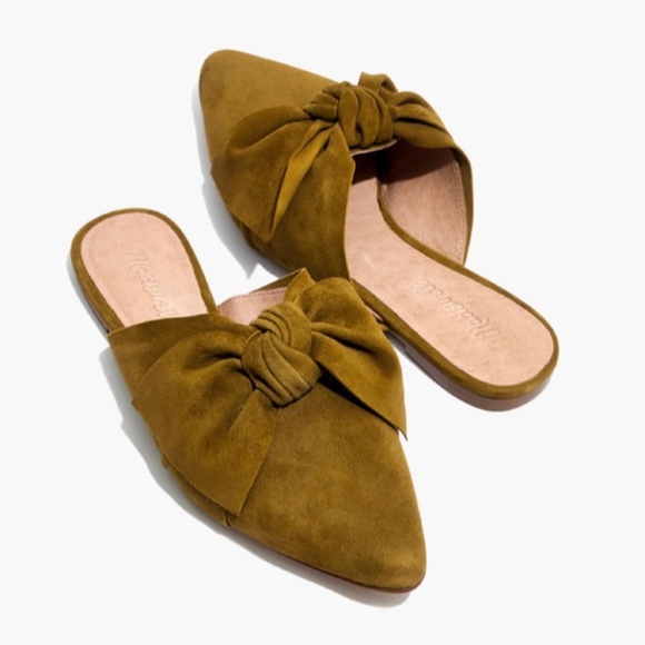 Madewell Shoes - MADEWELL The Remi Bow Mule Spiced Olive